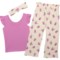4CKDY_2 Petit Lem Toddler Girls Ruffle Shirt and Gauze Wide-Leg Pants Set - 3-Piece, Short Sleeve