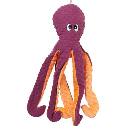 Petlou Dotty Friends 2.0 Octopus Plush Dog Toy - 26”, Squeaker in Purple