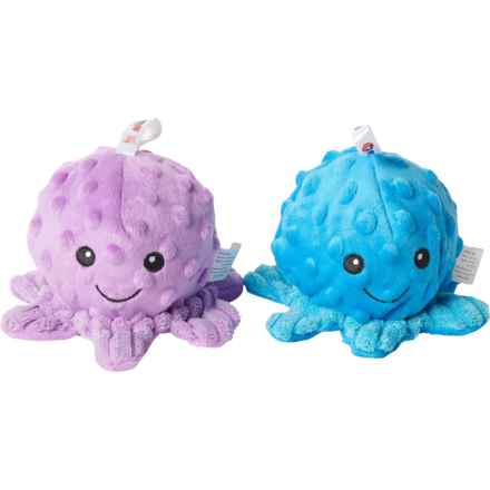 Petlou EZ Squeaky Ball Octopus Dog Toys - 2-Pack, 4” in Octopi