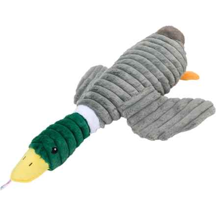 Petlou Farm Friends Plush Mallard Duck Dog Toy - 36”, Squeaker in Mallard Duck