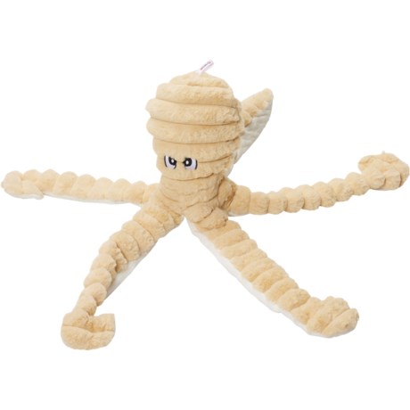 Petlou King Octopus Plush Dog Toy - 26”, Squeaker in Yellow