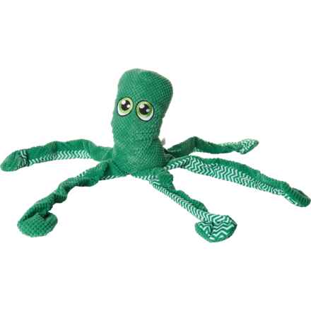 Petlou Octopus Plush Dog Toy - 28”, Squeaker in Green