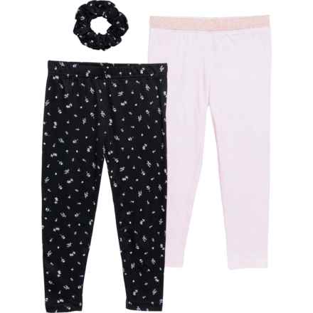 Picapino Toddler Girls Yum Leggings - 2-Pack in Pink/Black