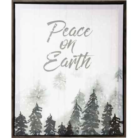 Picture Depot 16x20” Peace On Earth Framed Printed Canvas in Multi