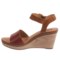127XN_5 Pikolinos Creta Wedge Leather Sandals (For Women)