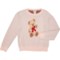 Piper & Posie Big Girls Bear Sweater in Pink