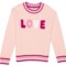 Piper & Posie Big Girls Love Valentine’s Day Sweater in Pink