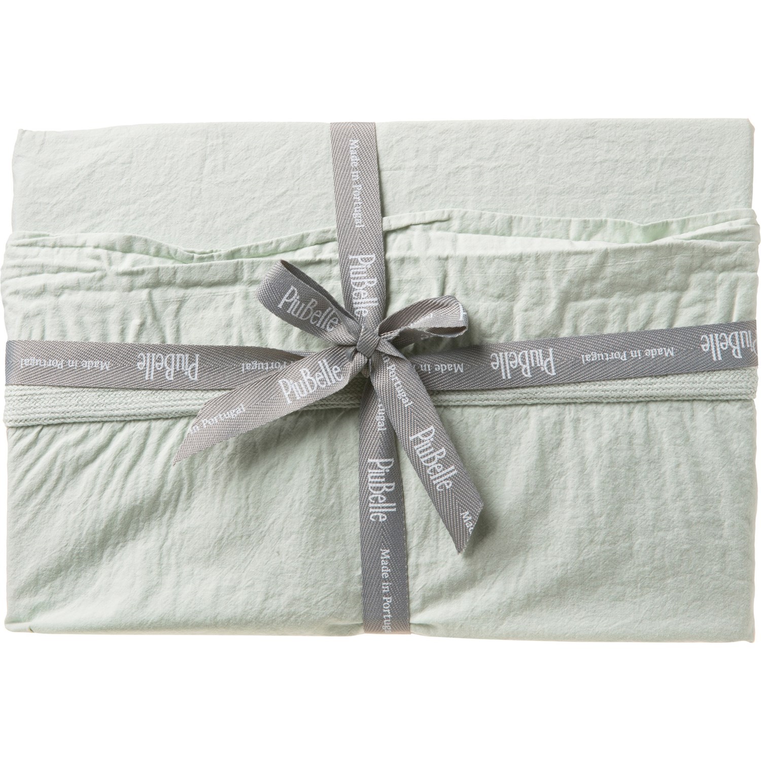 Piubelle Made in Portugal King Braid Sheet Set Sage Green Save 55