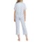 4TFAV_2 PJ Couture Retro Vibes Notch Collar Top and Capris Pajamas - Short Sleeve