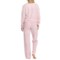 4HVXM_2 PJ Salvage Heart Fair Isle Velour Pajamas - Long Sleeve