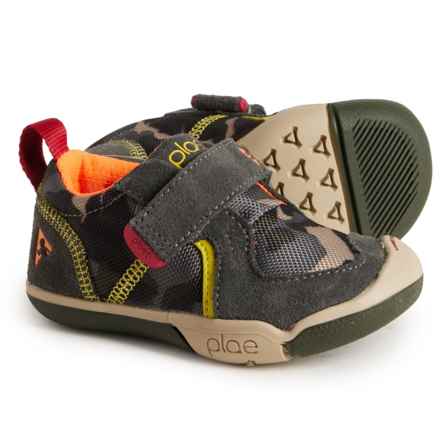 Little Boys Ty Sneakers - Leather in Raven / Camo