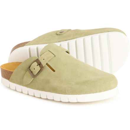Plakton Made in Spain Bogey Clogs - Suede (For Women) in Mint