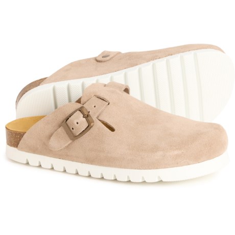 Plakton Made in Spain Bogey Clogs - Suede (For Women) in Piedra