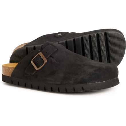 Plakton Made in Spain Bogey Clogs - Suede in Black
