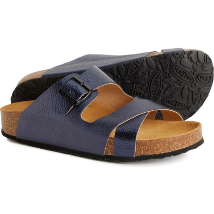 (取寄) レディース メイド イン スペイン コルク フットベッド サンダル Plakton women Made in Spain Cork Footbed Sandals (For Women)  Elefante/Marino Plakton Made In Spain Cork Footbed Sandals Leather For Women in