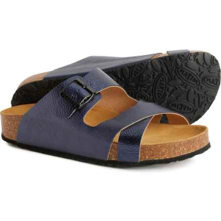 Plakton Made in Spain Cork Footbed Sandals (For Women) in Elefante/Marino