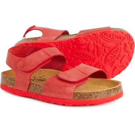 Plakton Made in Spain Little Boys and Girls Partner Sandals - Leather in Apure/Rojo556x