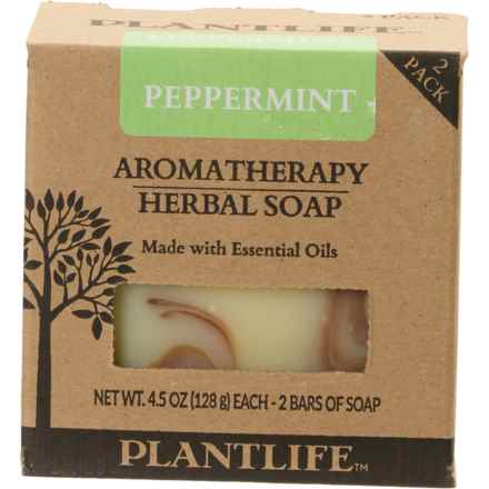 Plant Life Aromatherapy Herbal Bar Soap - 2-Pack in Peppermint