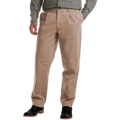 Pleated Cotton Twill Pants (For Men) - Save 66%