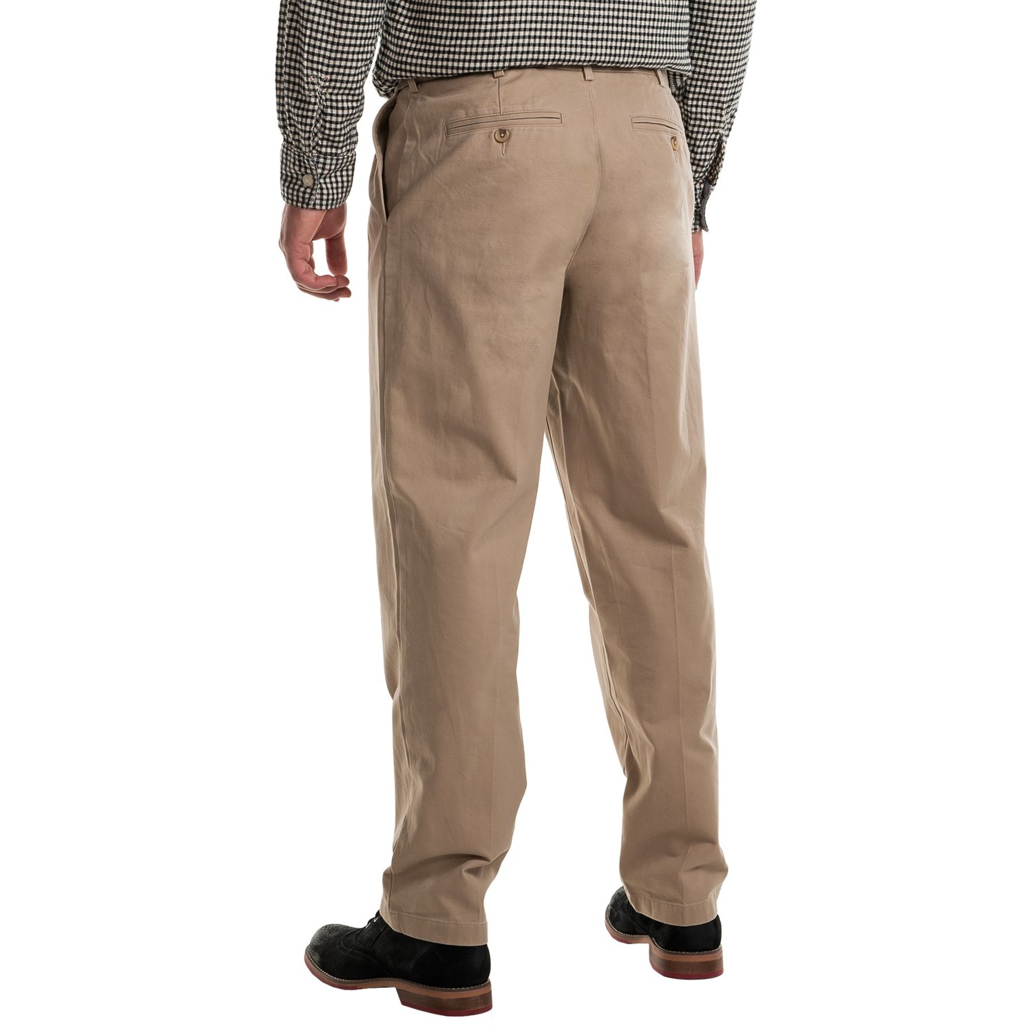 Pleated Cotton Twill Pants (For Men) - Save 66%