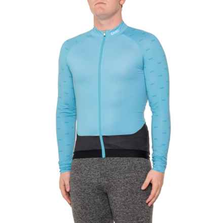 POC Essential Road Cycling Jersey - Full Zip, Long Sleeve in Light Basalight Blue