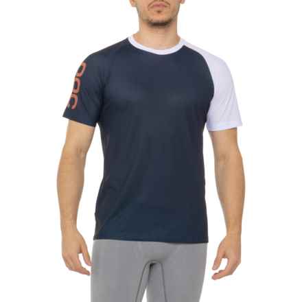 POC Pure Mountain Biking T-Shirt - Short Sleeve in Turmaline Navy/Hydrogen White
