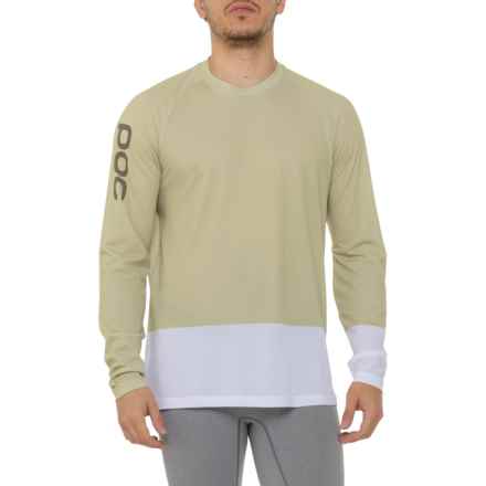 POC Pure Mountain Cycling Jersey - Long Sleeve in Prehnite Green/Hydrogen White