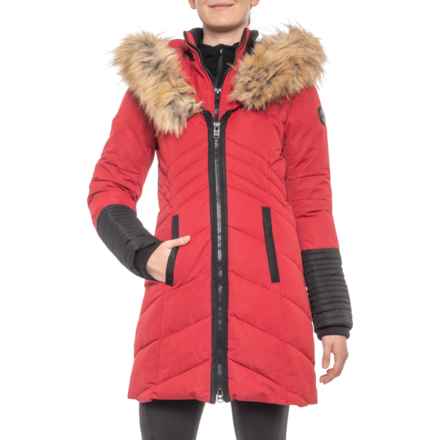 avalanche celsius hooded quilted long coat