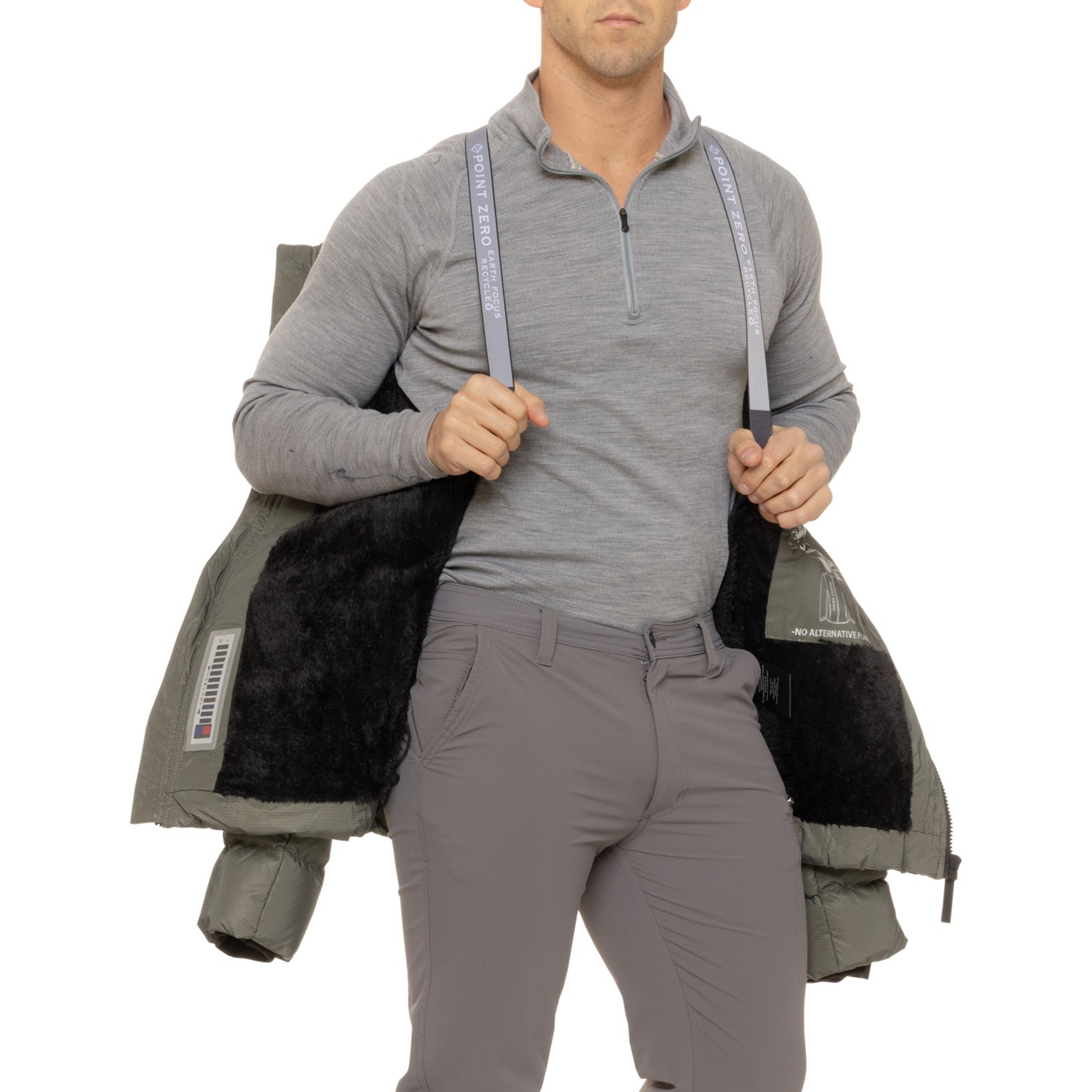 POINT ZERO Matte Shine Textured Puffer Jacket - Insulated - Save 66%