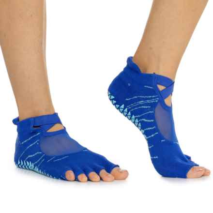 Pointe Studio Medium-Large - Dunes Toeless Grip Socks - Ankle (For Women) in Palace Blue