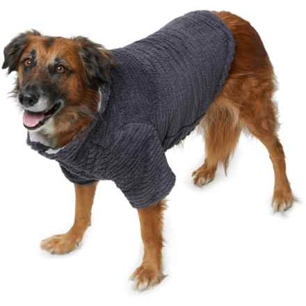 Polartec Faux-Shearling Plush Dog Jacket in Charcoal