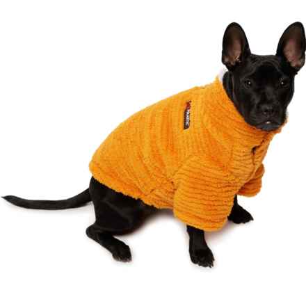 Polartec Faux-Shearling Plush Dog Jacket in Gorge Orange