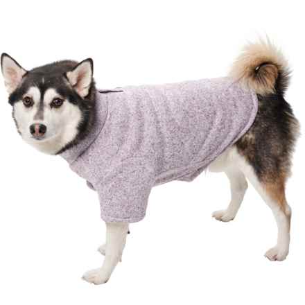 Polartec ® Sweater-Knit Fleece Dog Jacket in Burgundy