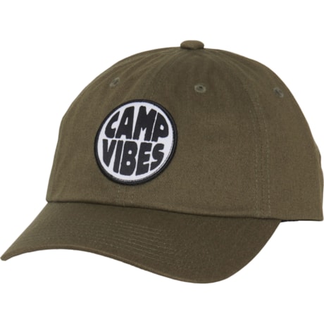 Poler Camp Vibes Patch Dad Hat Olive, One Size