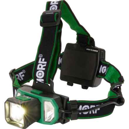 POLICE SECURITY Morf R700 LED Headlamp - Rechargeable, 700 Lumens in Black