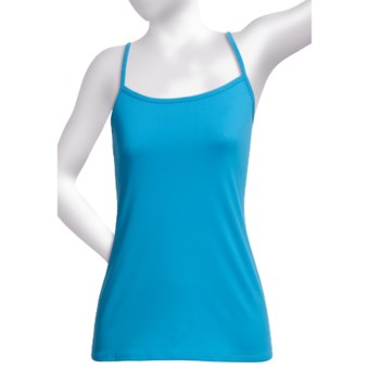Polyester Knit Camisole - Shelf Bra (For Women) in Turquoise