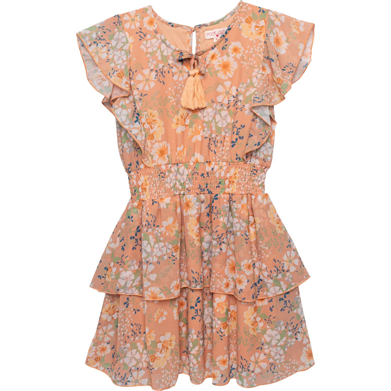 Poof Big Girls Floral Dress - Short Sleeve - Save 44%