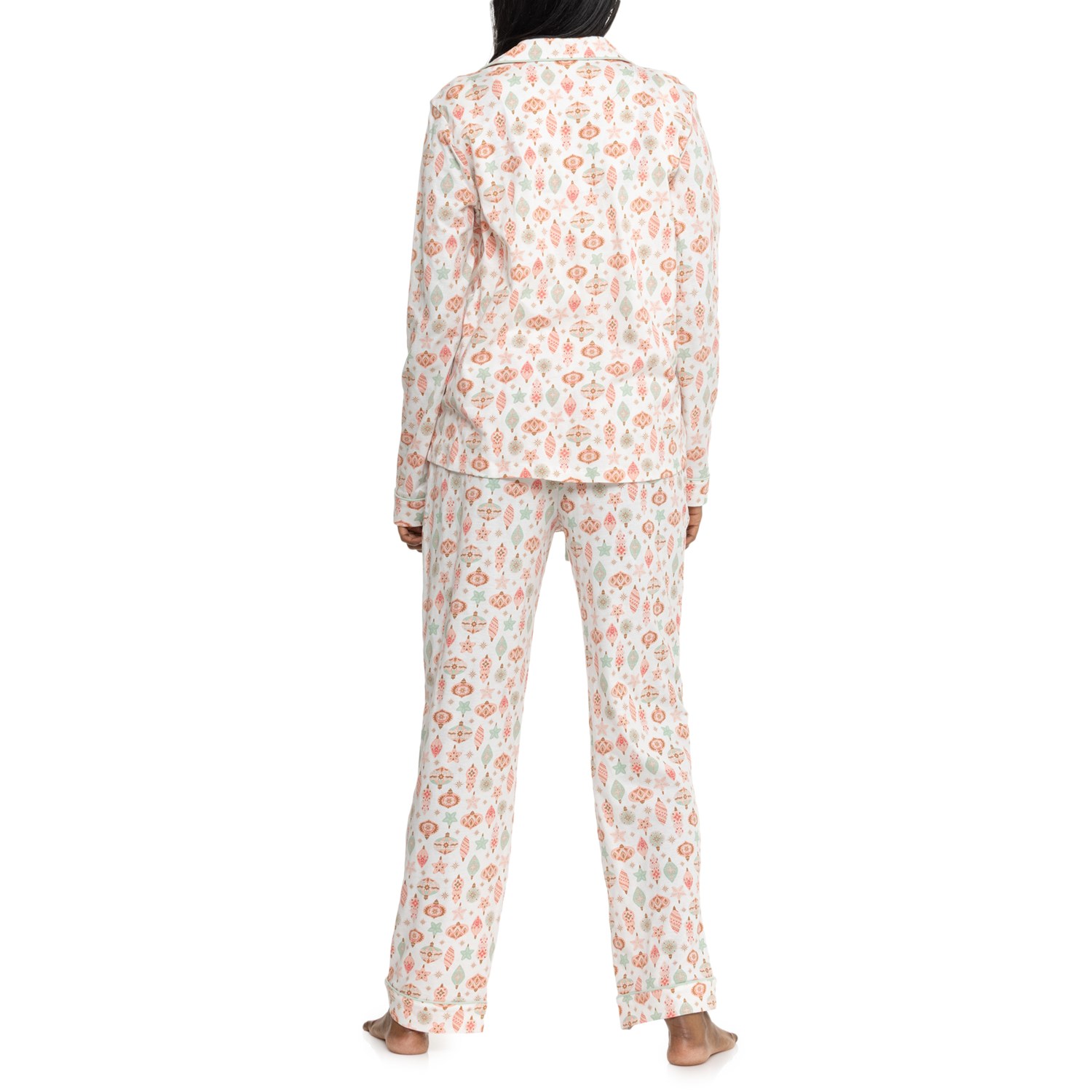 Poppy & Clay Holiday Ornaments Notch Collar Pajamas - Organic