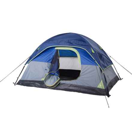 PORTAL Spacious Dome Tent - 2-Person, 3-Season in Blue/Grey/Green