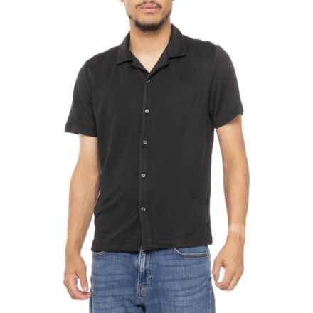 Porter & Ash Button Front Shirt - Short Sleeve in Black