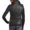 144GG_2 Powder River Outfitters Vegan Leather Moto Vest - Asymmetrical Zipper (For Women)