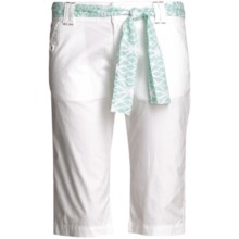 prAna Berkely Knickers - Stretch Organic Cotton (For Women) in White - Closeouts