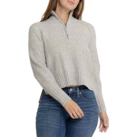 prAna Blazing Star Sweater - Zip Neck, Merino Wool in Heather Grey