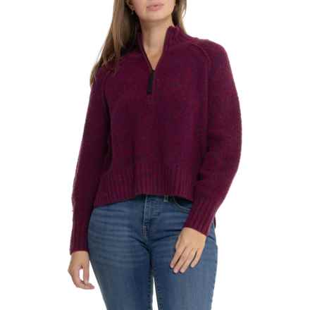 prAna Blazing Star Sweater - Zip Neck, Merino Wool in Mulberry