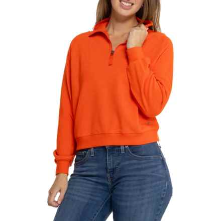 prAna Cozy Up Pullover Sweater - Zip Neck in Fireside