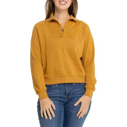 prAna Cozy Up Pullover Sweater - Zip Neck in Spiced Heather