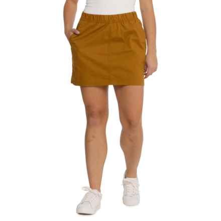 prAna Double Peak Skort - UPF 50+, Organic Cotton in Antique Bronze