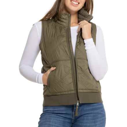 prAna Esla Fleece-Lined Vest in Slate Green