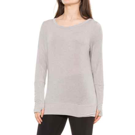 prAna Foundation Peek-A-Boo Shirt - Long Sleeve in Light Grey Heather