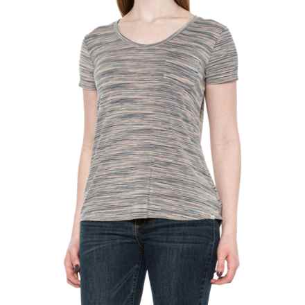 prAna Foundation V-Neck Shirt - Short Sleeve in Frost